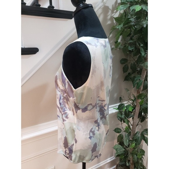 Ann Taylor Women's Multicolor Silk Round Neck Sleeveless Casual Top Blouse SP - Picture 6 of 10